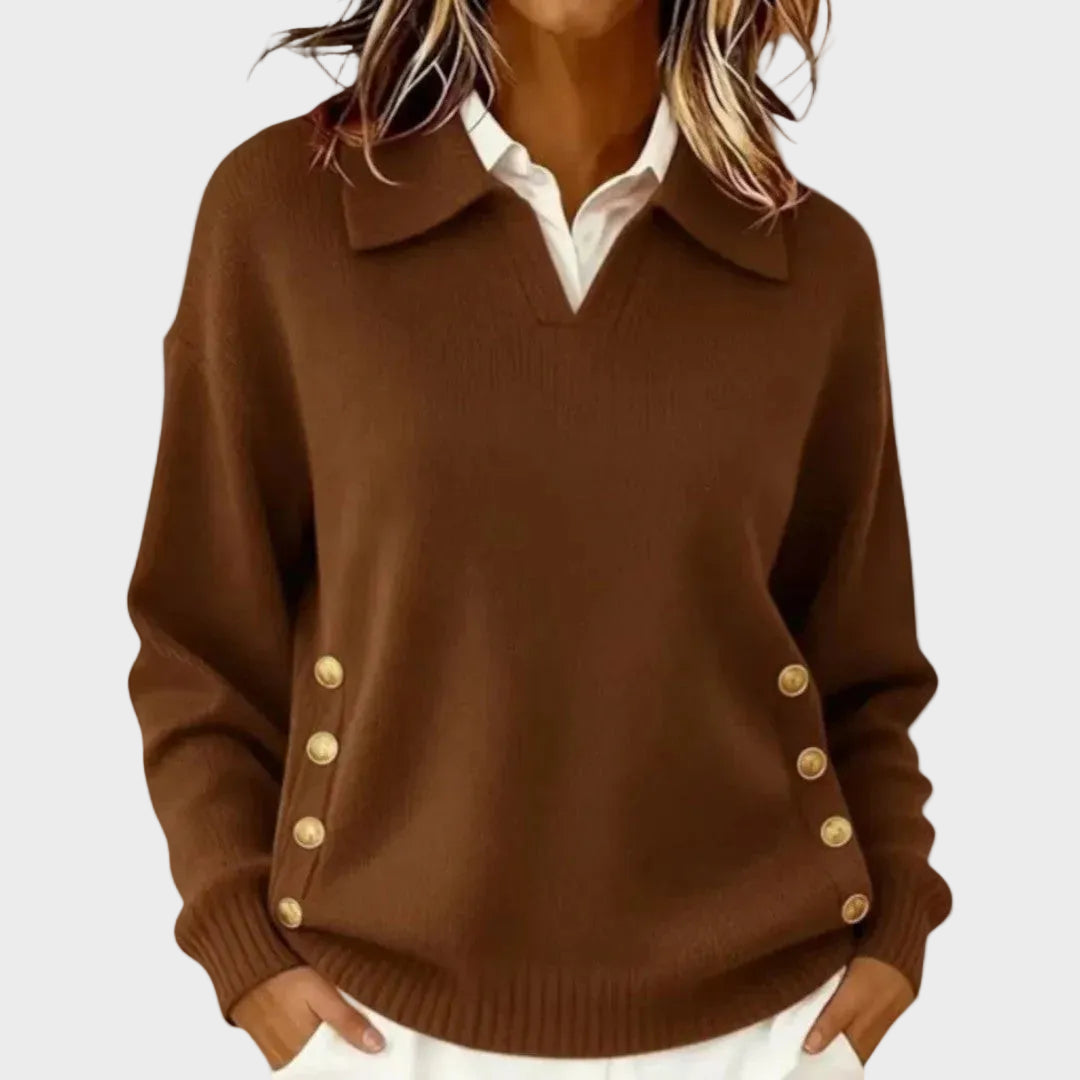 Roselyn | BUTTON DETAIL SWEATER