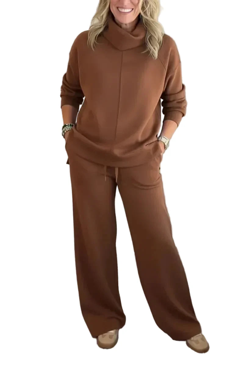 Misa - THALIA COZY TWO-PIECE TURTLENECK TRAVEL SET
