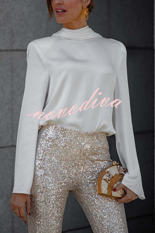 Evengelia | Secret of Elegance Satin Back Chain Blouse
