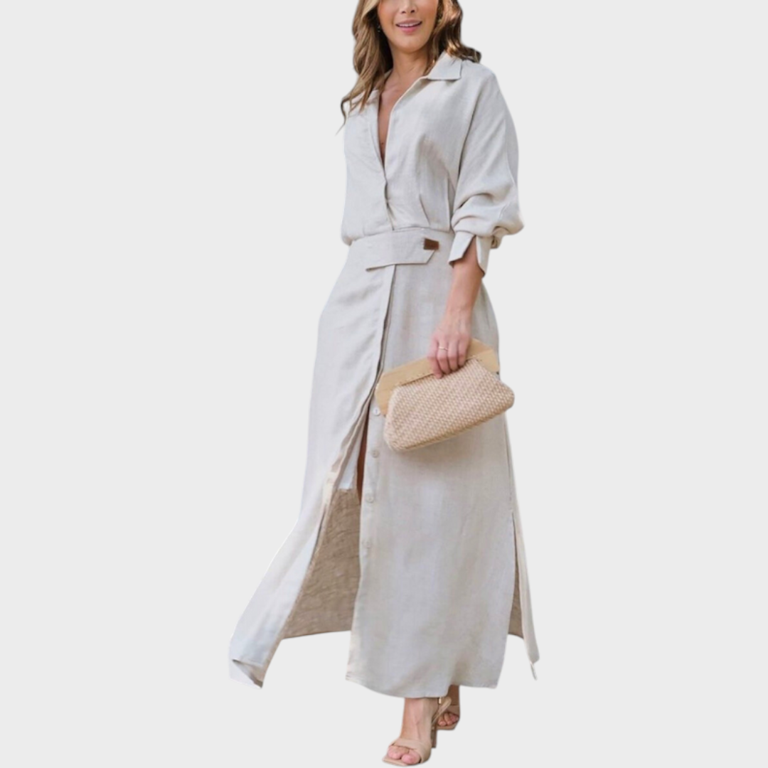 Jeanette | Elegant Maxi Dress with V-Neck