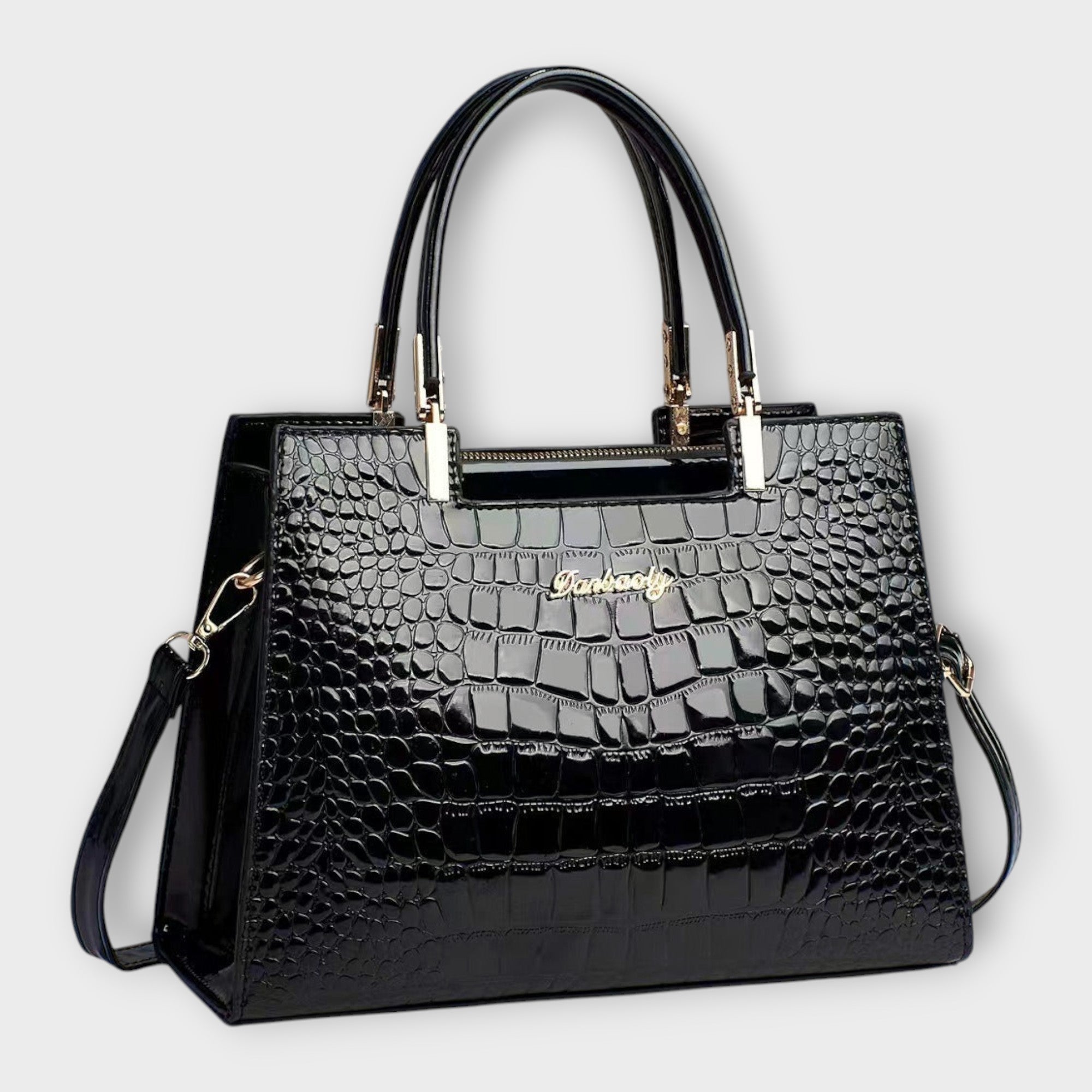 Erain - Shiny crocodile leather bag