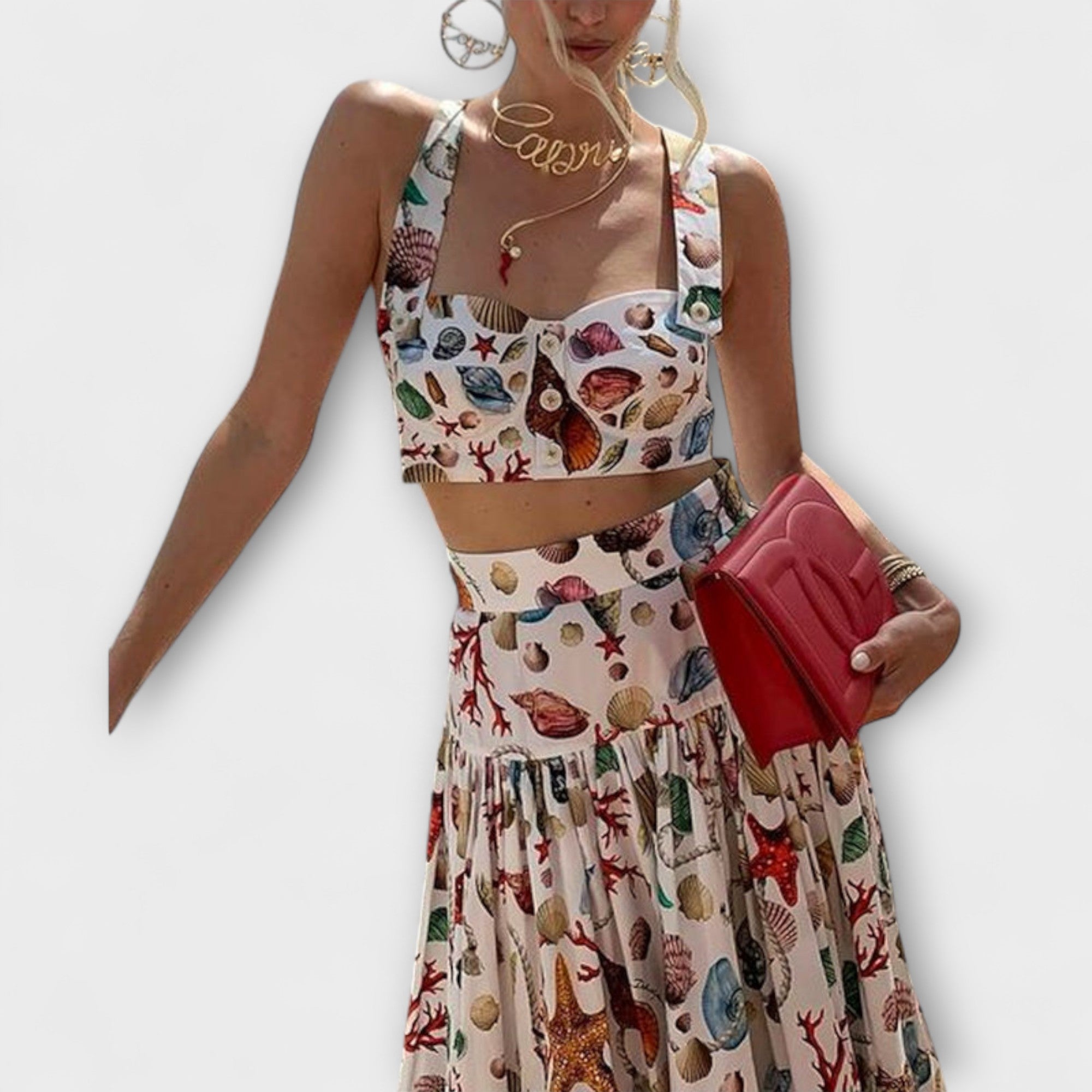 Heather - Elegant 2-piece skirt set