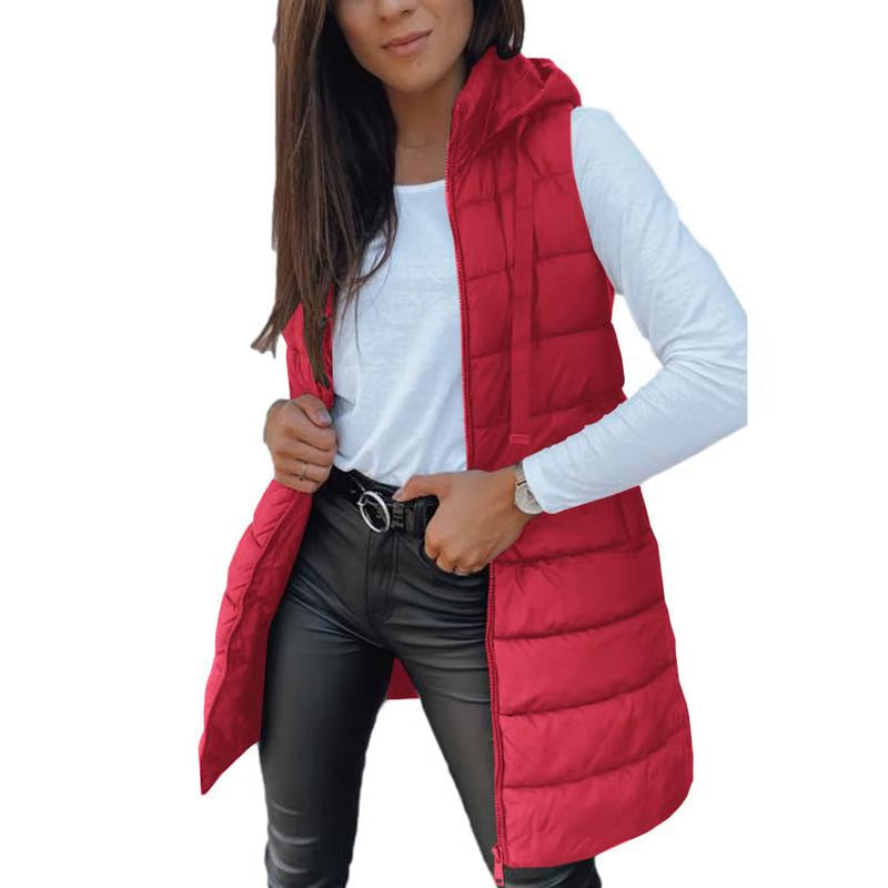 Women's Long Sleeveless Jacket