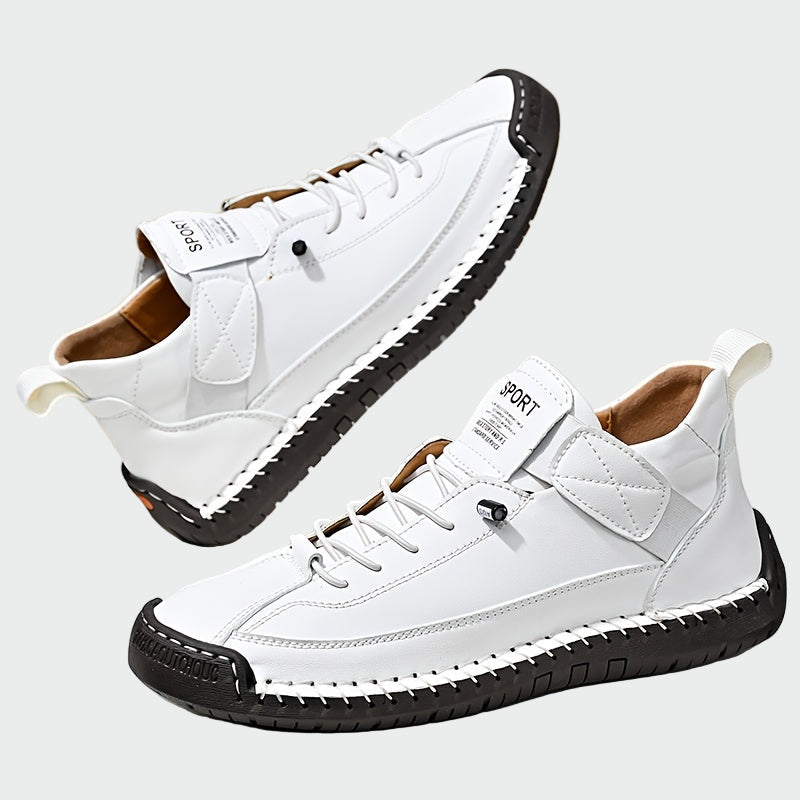 Orthopedic leather ankle boots