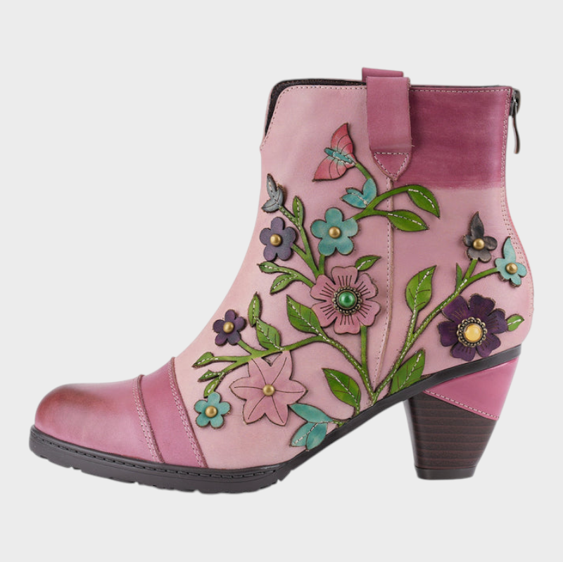 Grace | Pink Ankle Boots