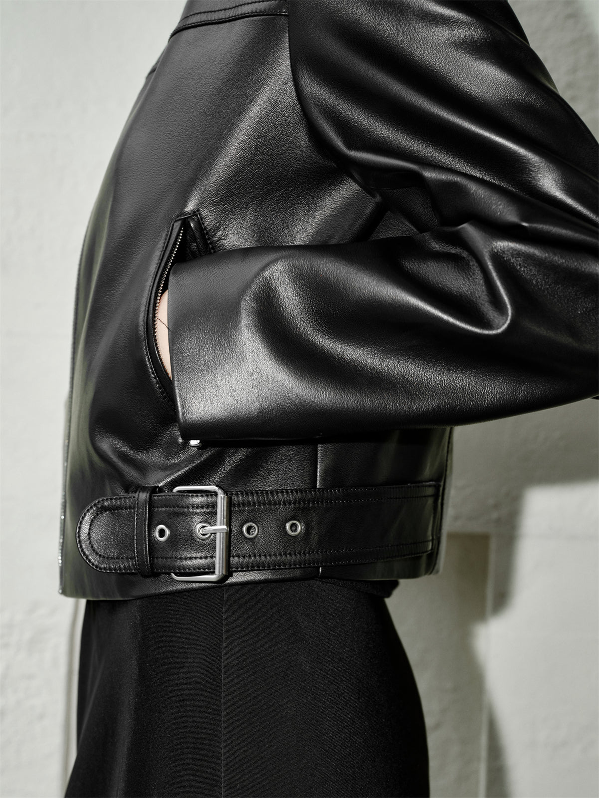 Iris | Short PU motorcycle jacket