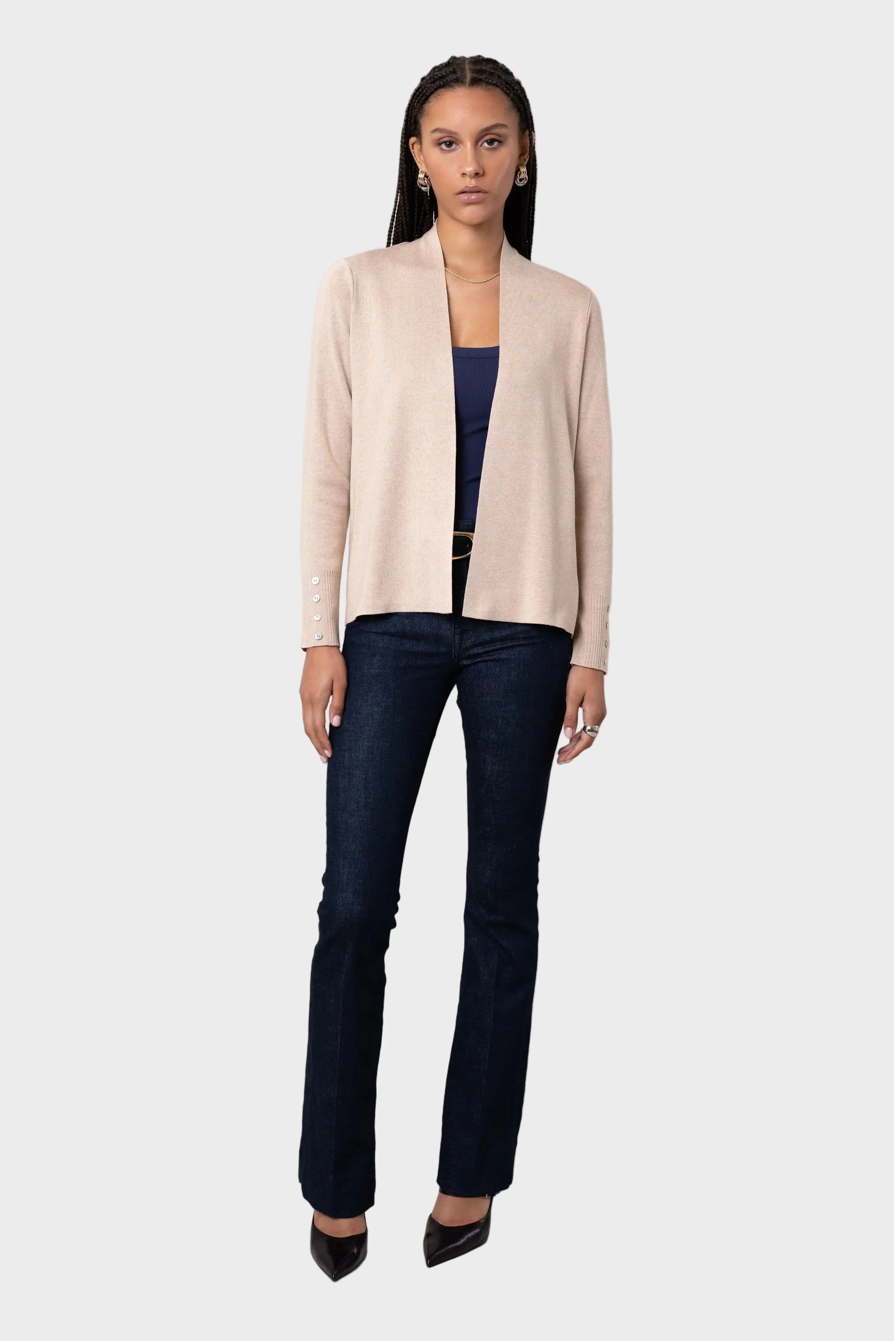 Lilo - Lightweight cardigan with buttons on the cuffs