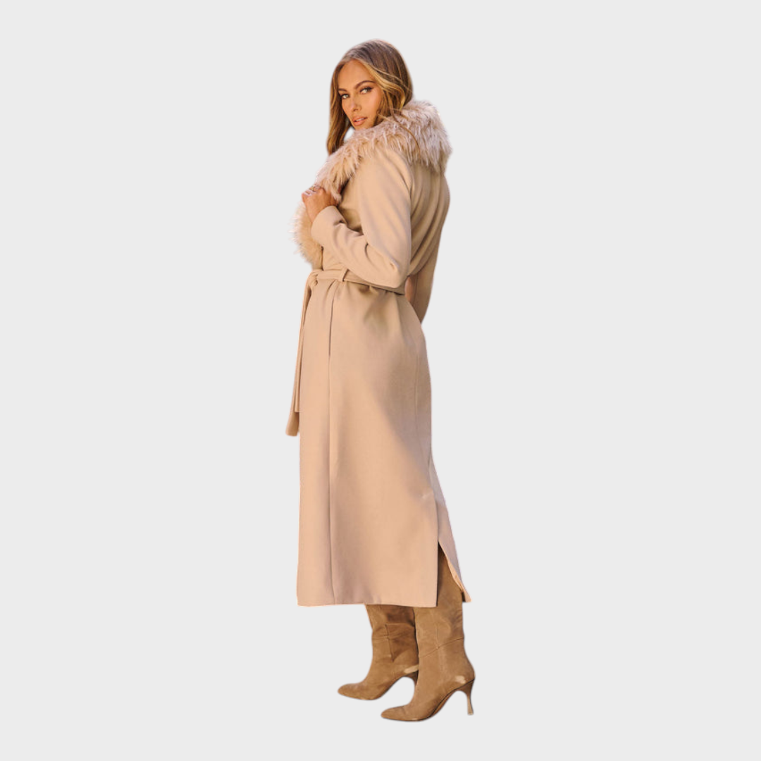 Frederica | Coat with Faux Fur Collar