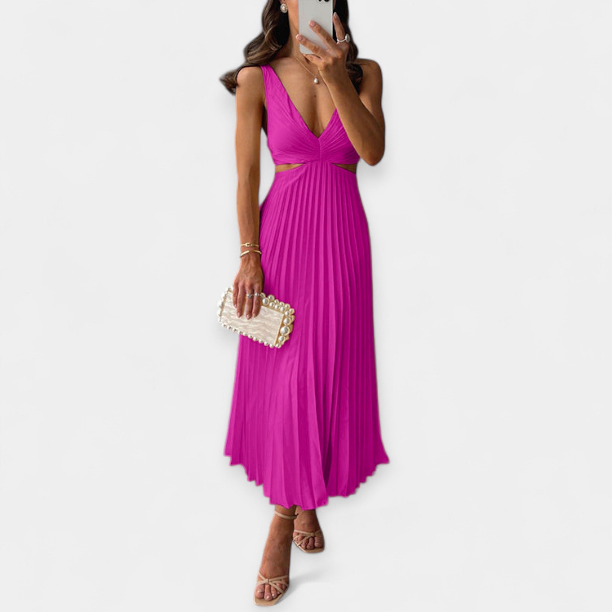 Pleated Maxi Dress