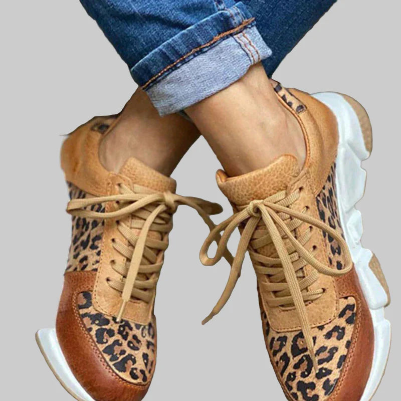 Crissa | comfortable sneakers with leopard print