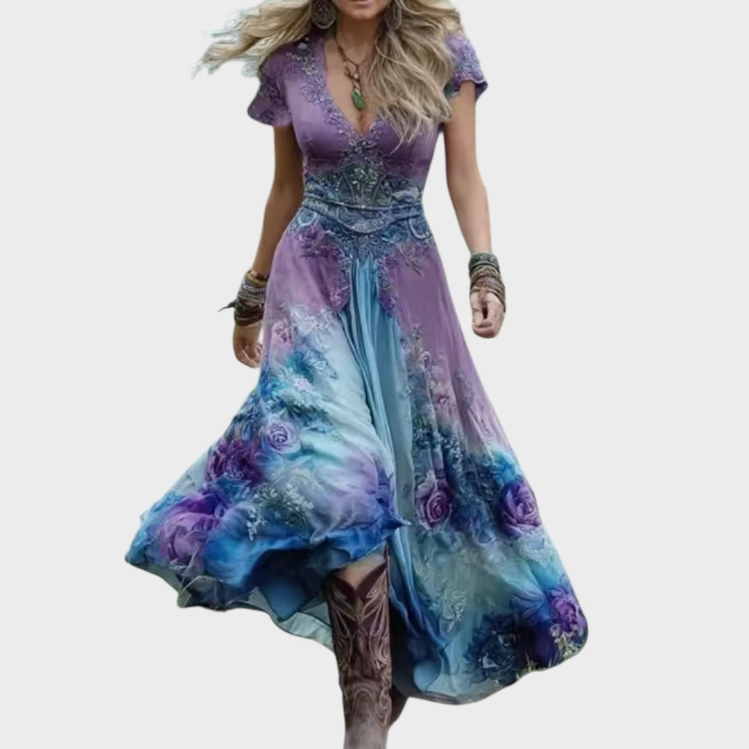 Celestine | Fitted and flowy floral dress