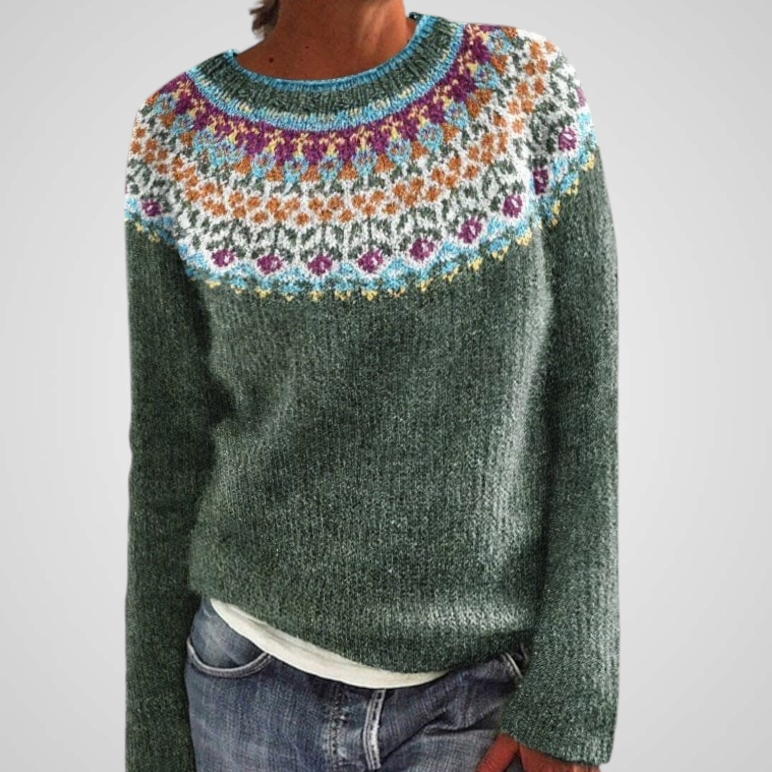 Rachel | Elegant Embossed Sweater