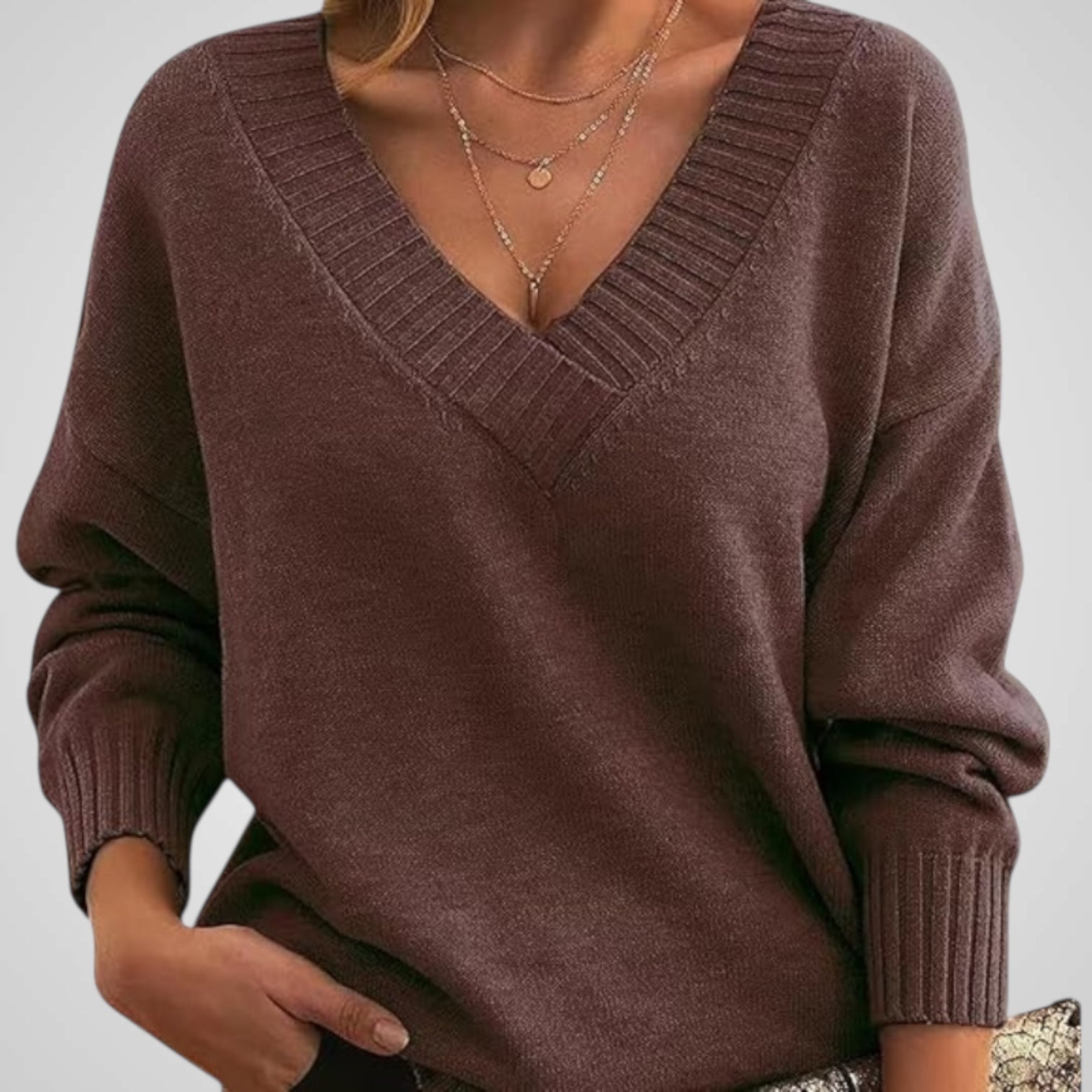 Annie | Chic V-Neck Cashmere Sweater