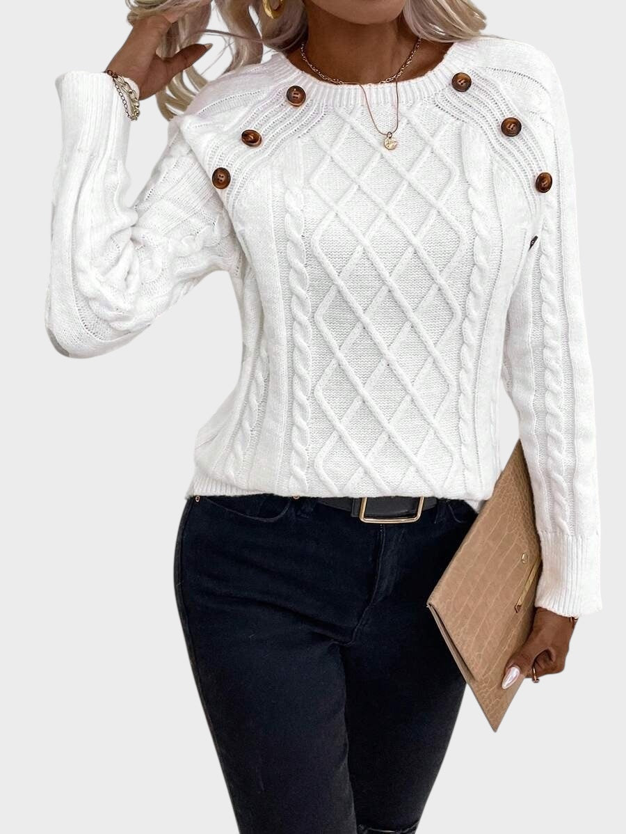 Clara – Knitted Sweater with Buttons