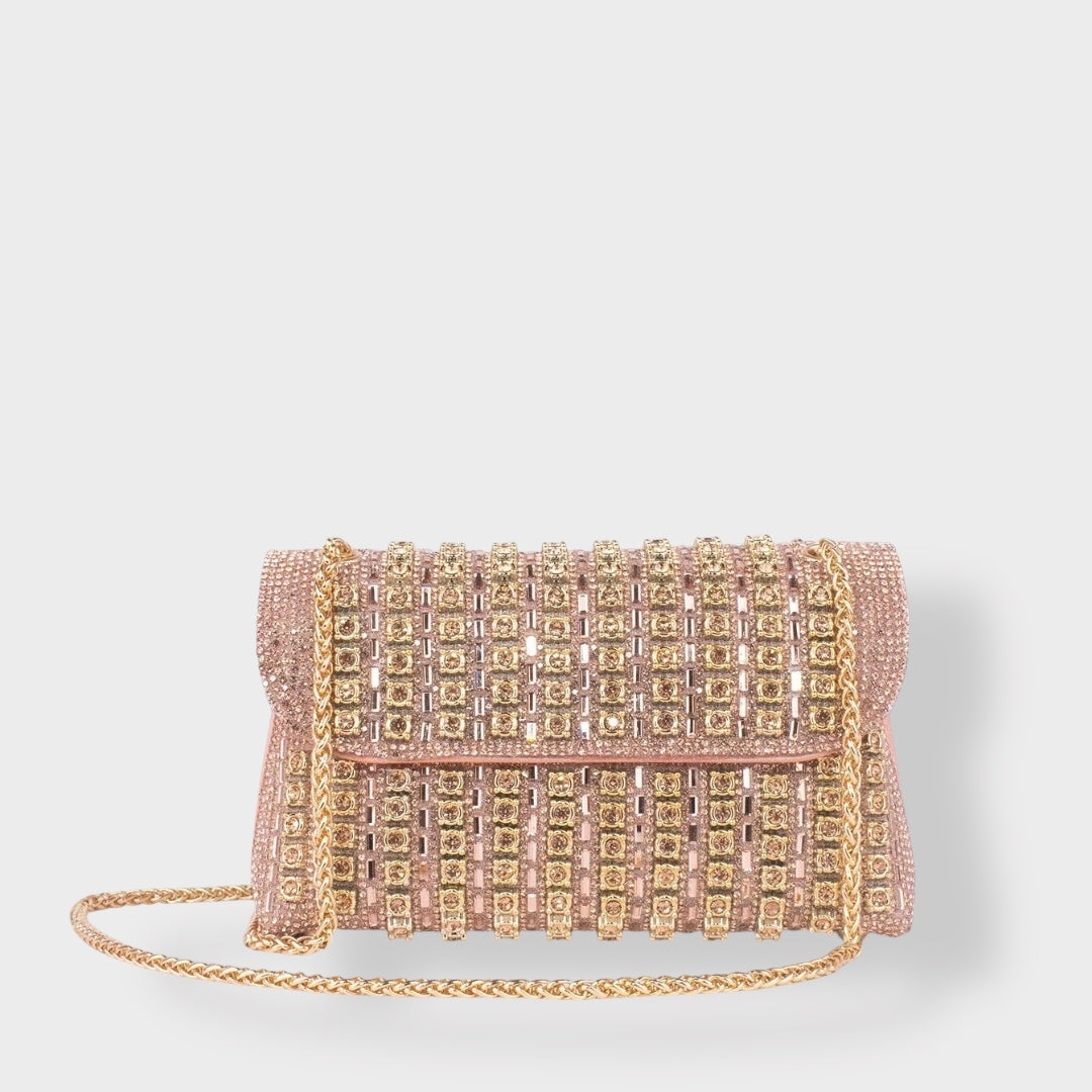 Stellina | Elegant shoulder bag with chain and colored diamonds