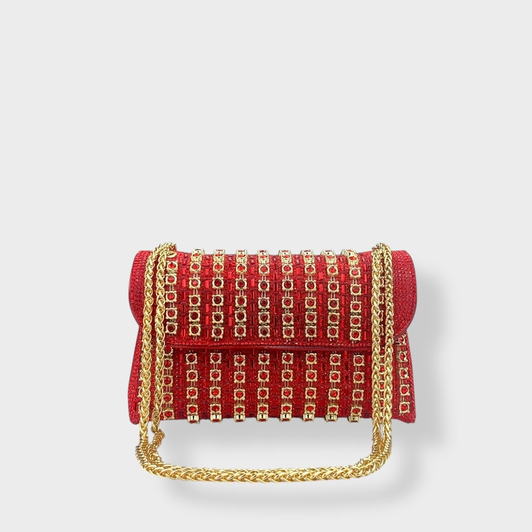 Stellina | Elegant shoulder bag with chain and colored diamonds