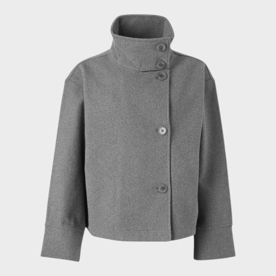 Racquel | High-Neck Buttoned Jacket