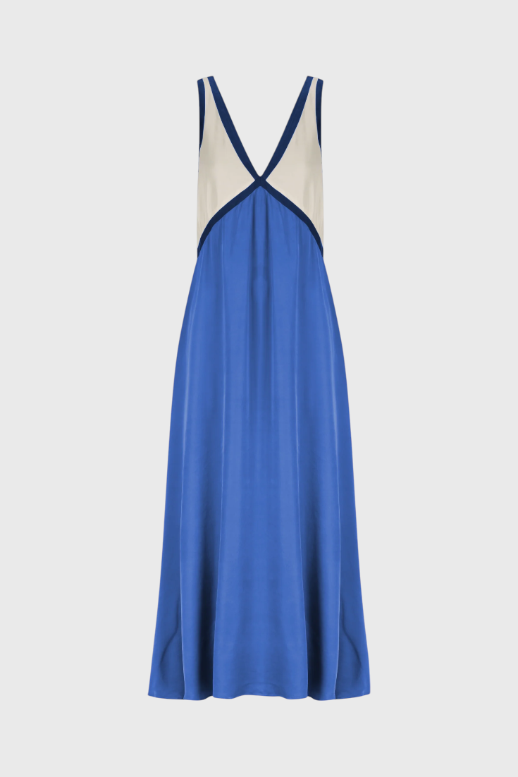 Diamond Boho Summer Dress with V Neckline