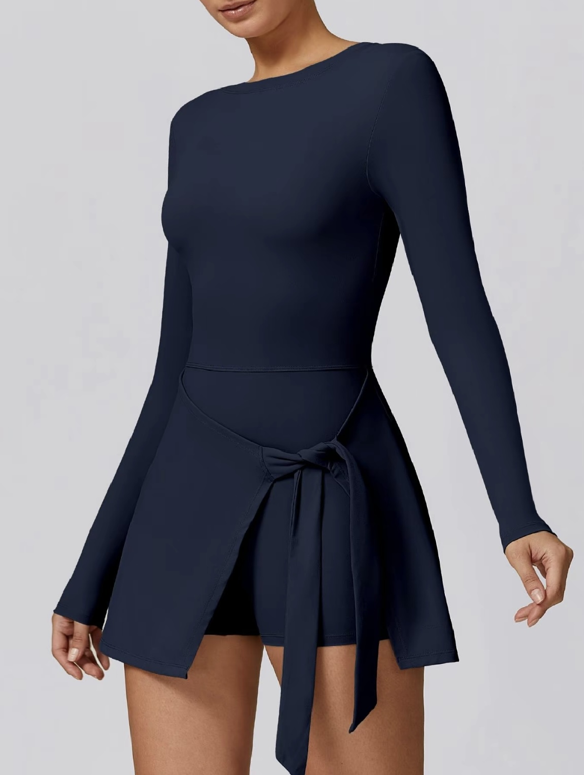 Lemilla™ Long Sleeve High Neck Tennis Dress