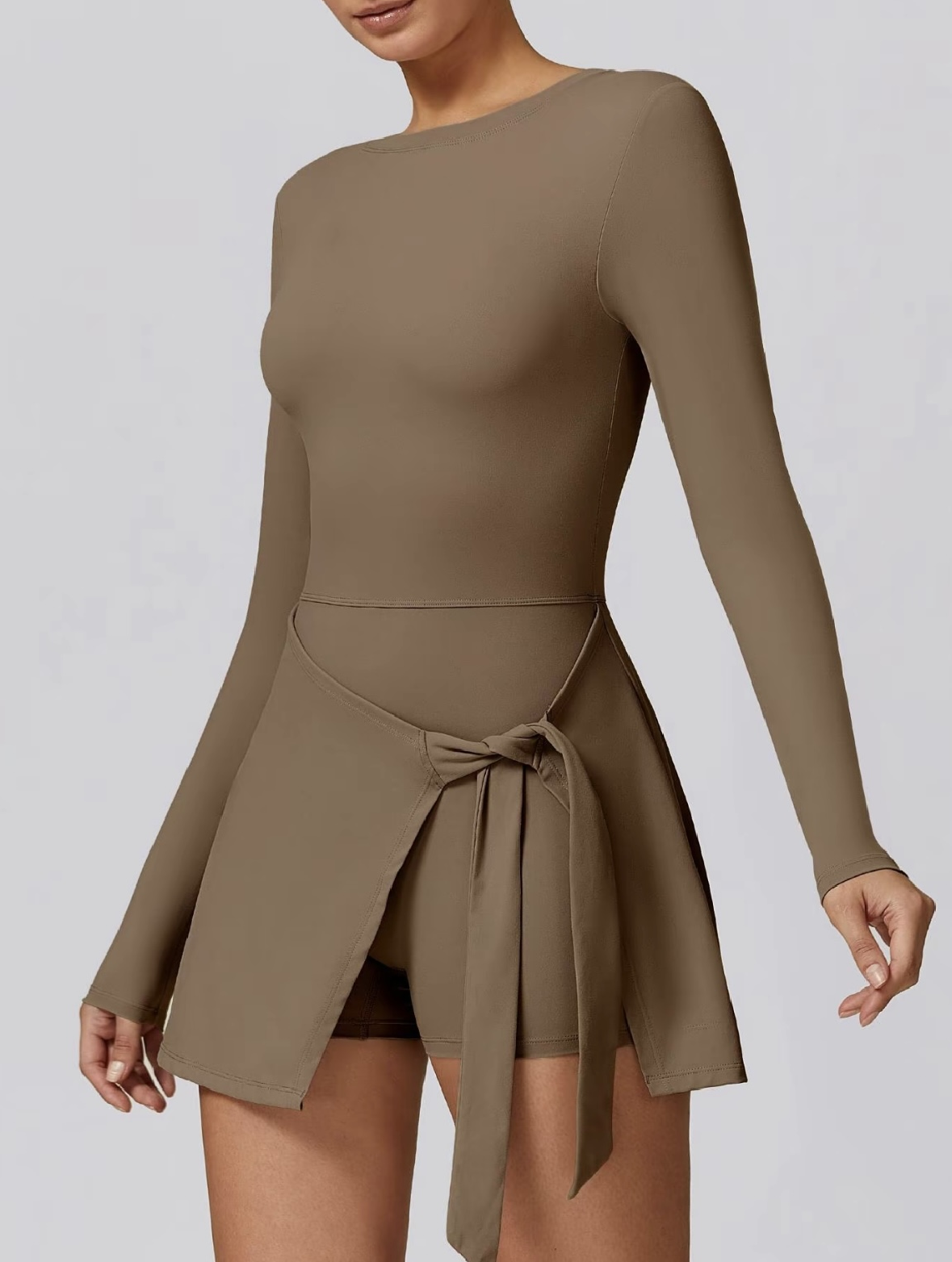 Lemilla™ Long Sleeve High Neck Tennis Dress