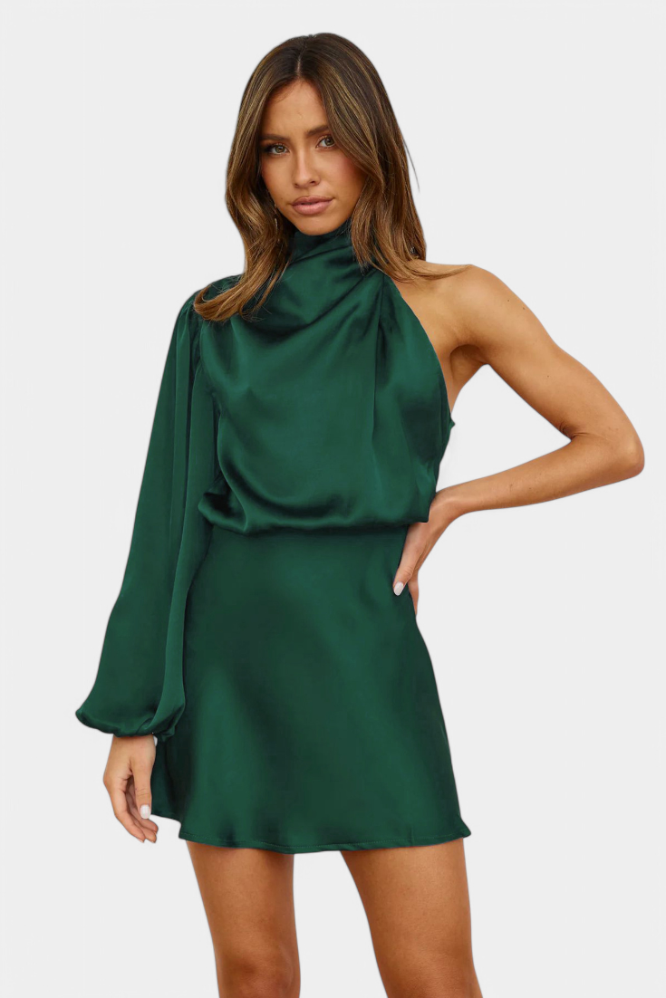 Mara Mini Draped One-Shoulder Dress