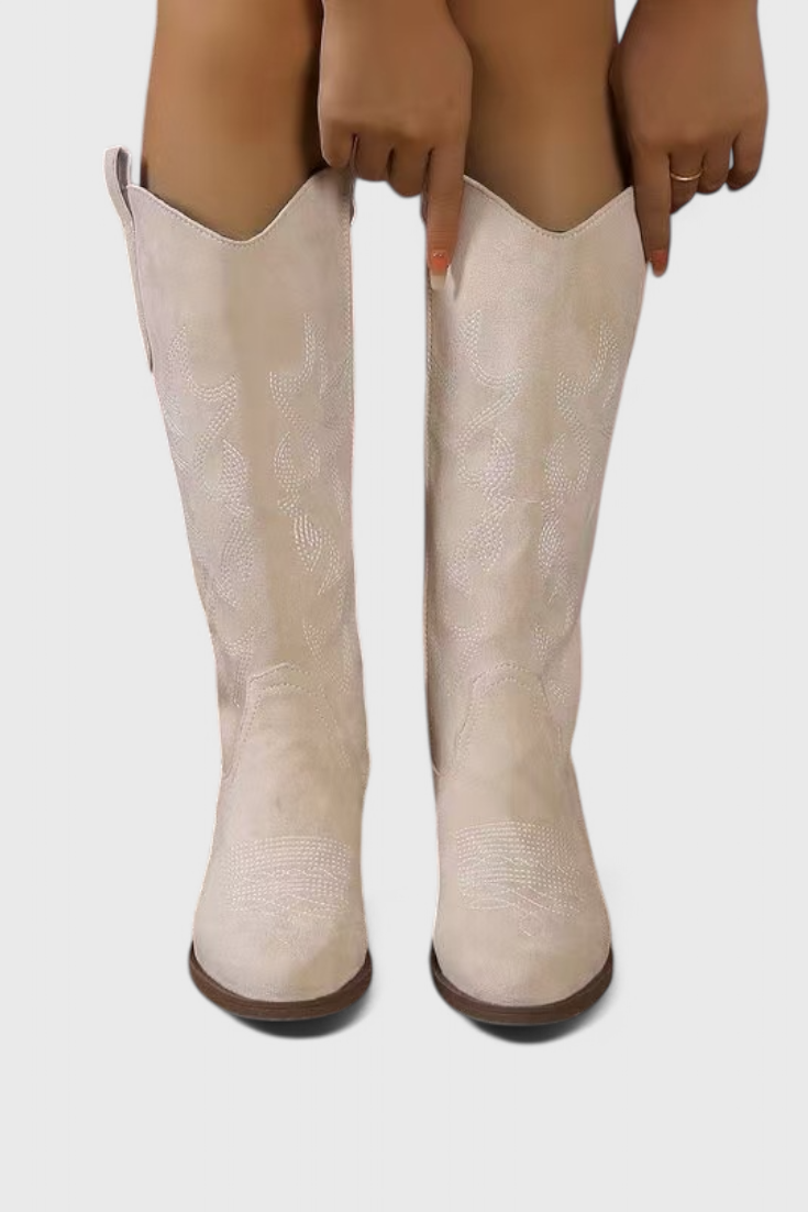 Elka Western Cowboy Boots in Suede