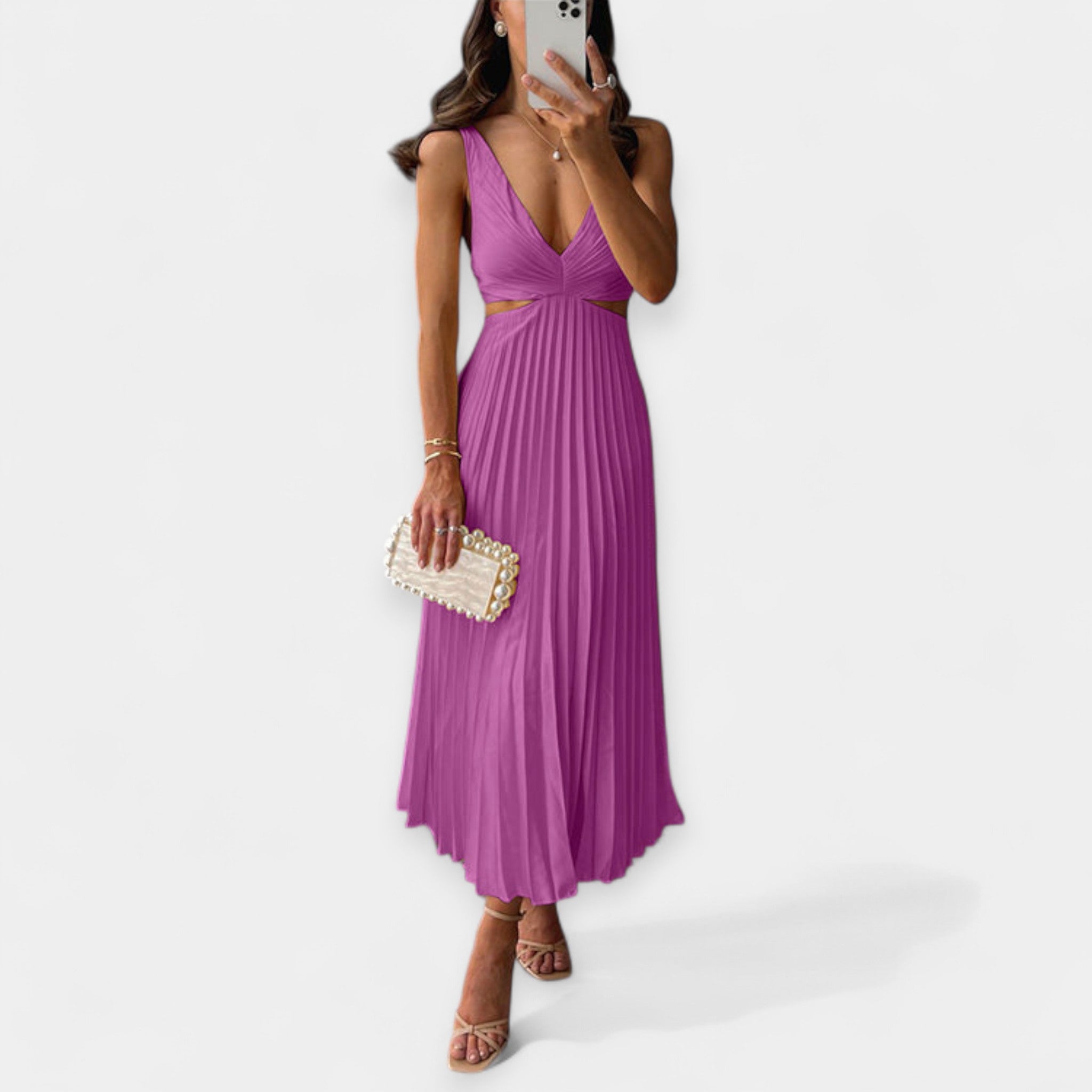 Pleated Maxi Dress