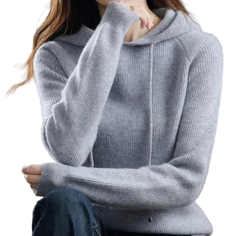 Penny - Cashmere Hooded Knit Sweater Calderon (Calderon Cashmere Hood Knit)