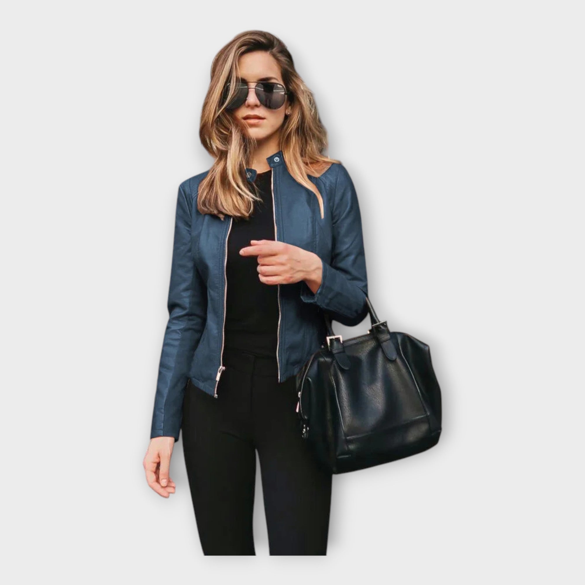 Leather Jacket with a Modern Line