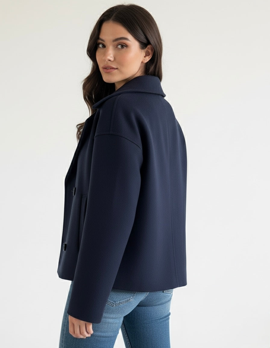 Maya | Blend Double-Breasted Trench Coat