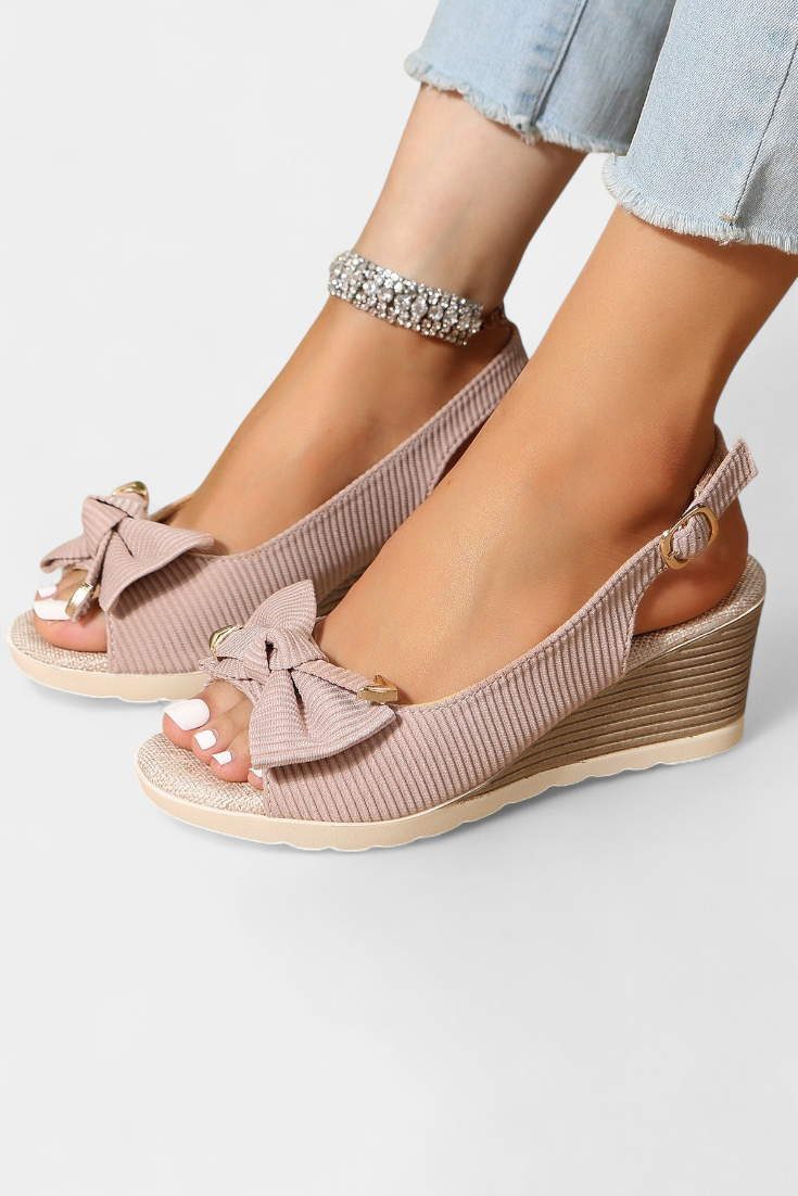 Beatriz Platform sandals with bow and adjustable strap