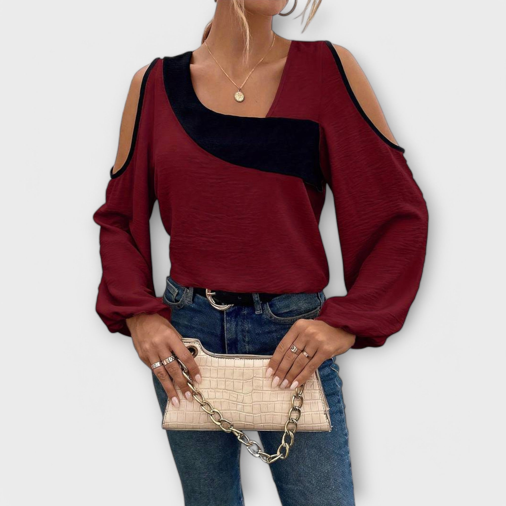 Scarlett - Square-neck blouse