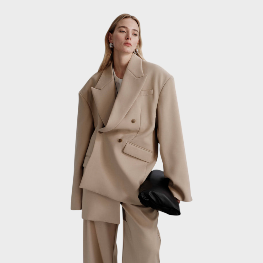 Belen | Oversized Frame Blazer - Khaki