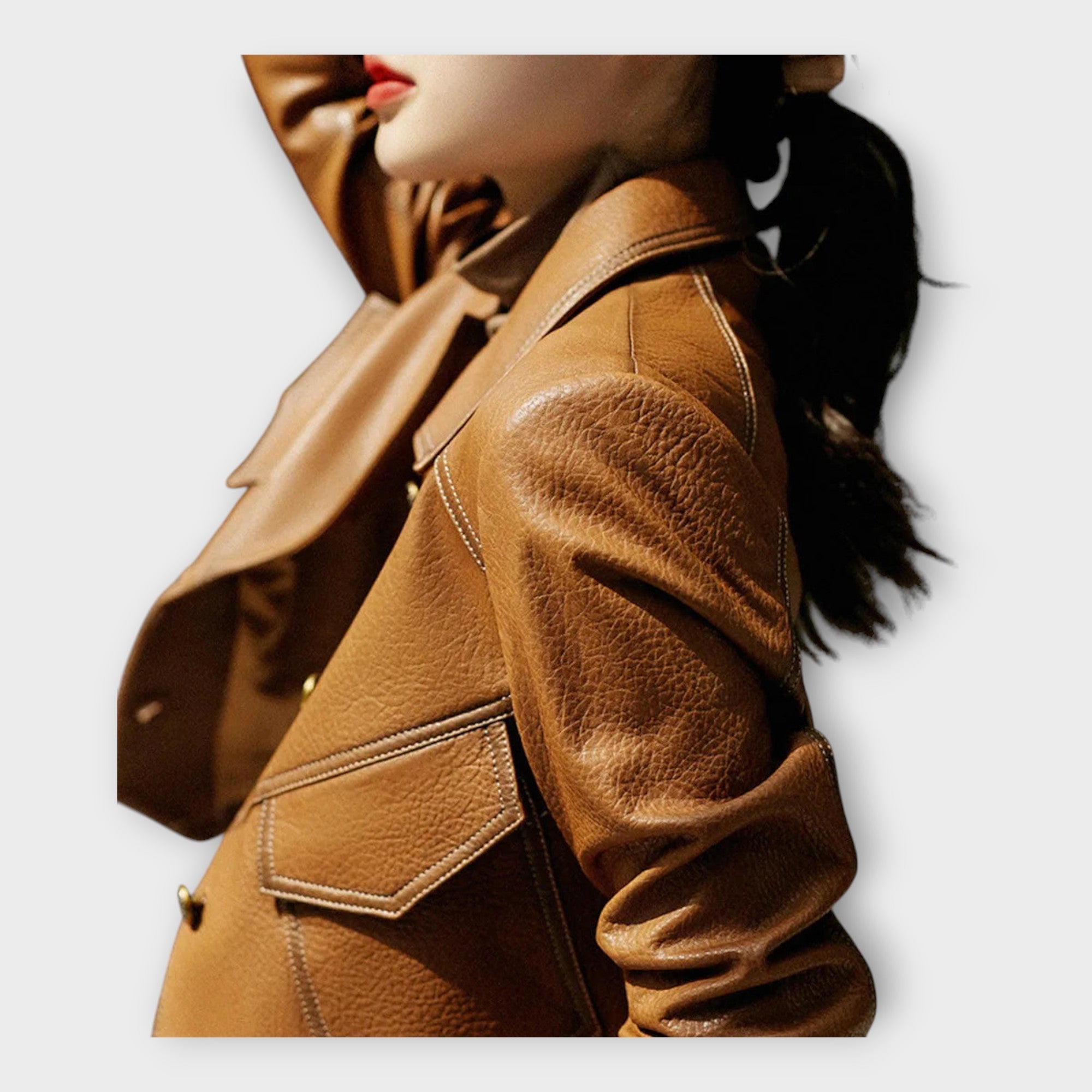 Stylish Leather Jacket with Modern Design and Sophisticated Aesthetics