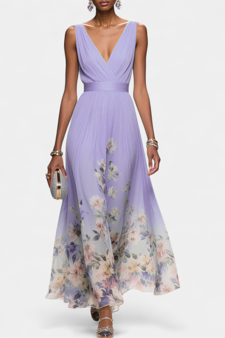 Sauline Sleeveless Floral Maxi Dress