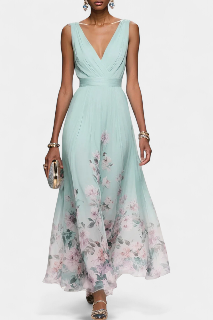 Sauline Sleeveless Floral Maxi Dress