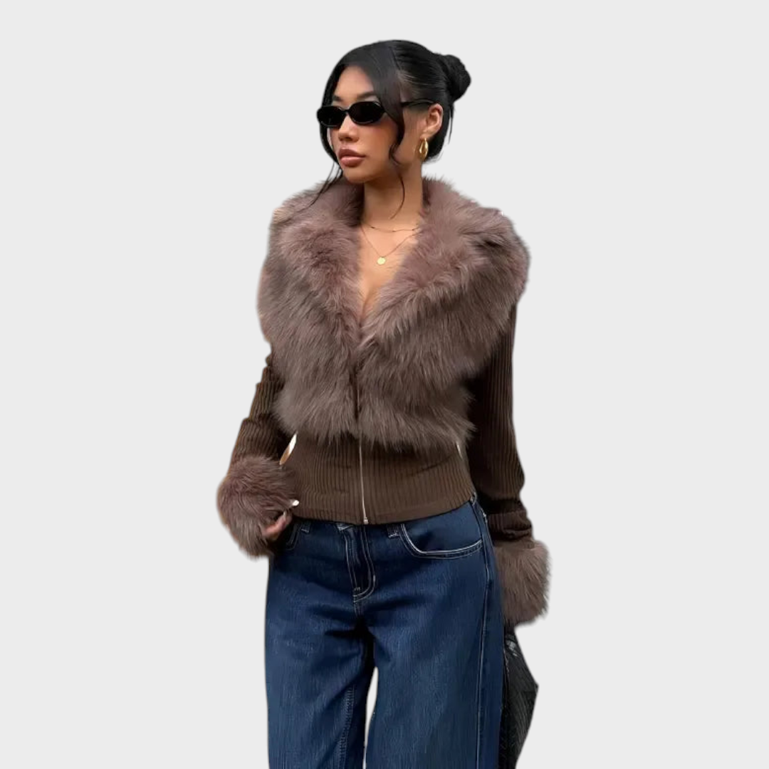 Froxelle | Shiny Faux Fur Coat