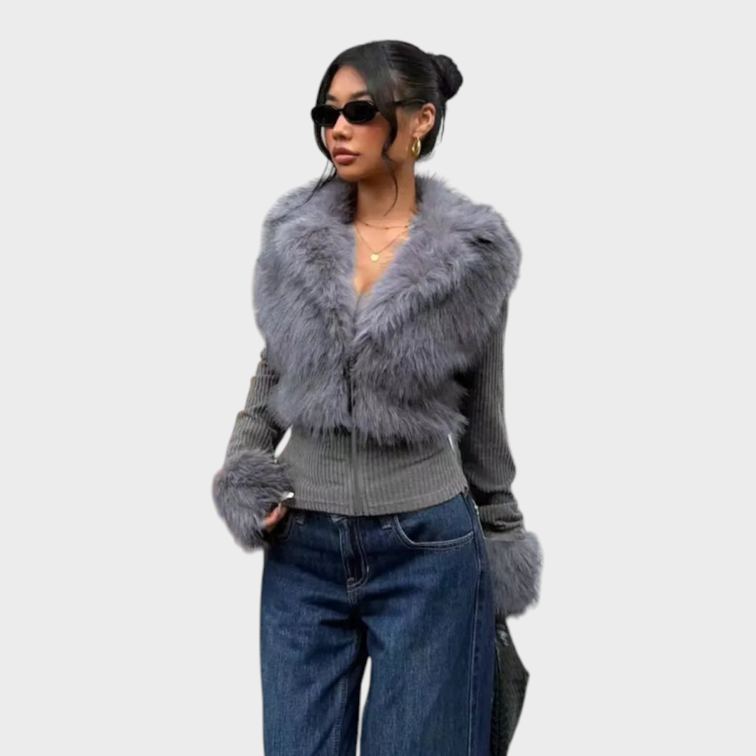 Froxelle | Shiny Faux Fur Coat