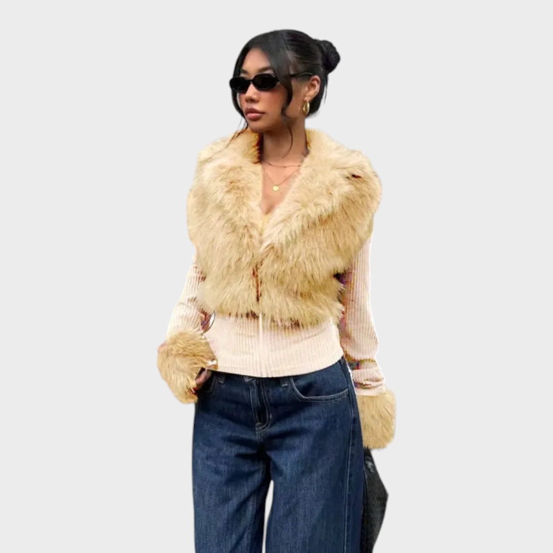 Froxelle | Shiny Faux Fur Coat