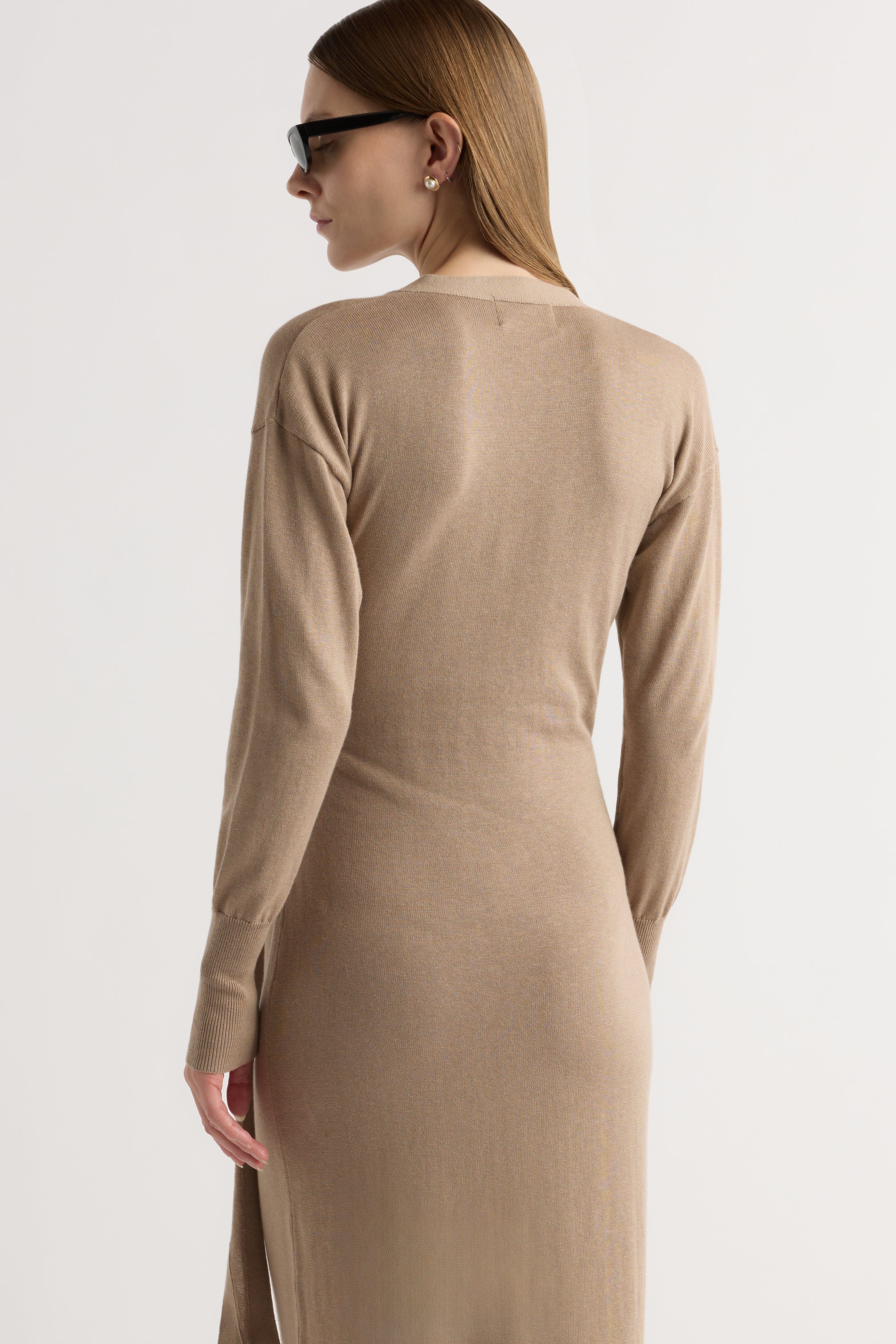 Hollie | Front-Wrap Sweater Dress