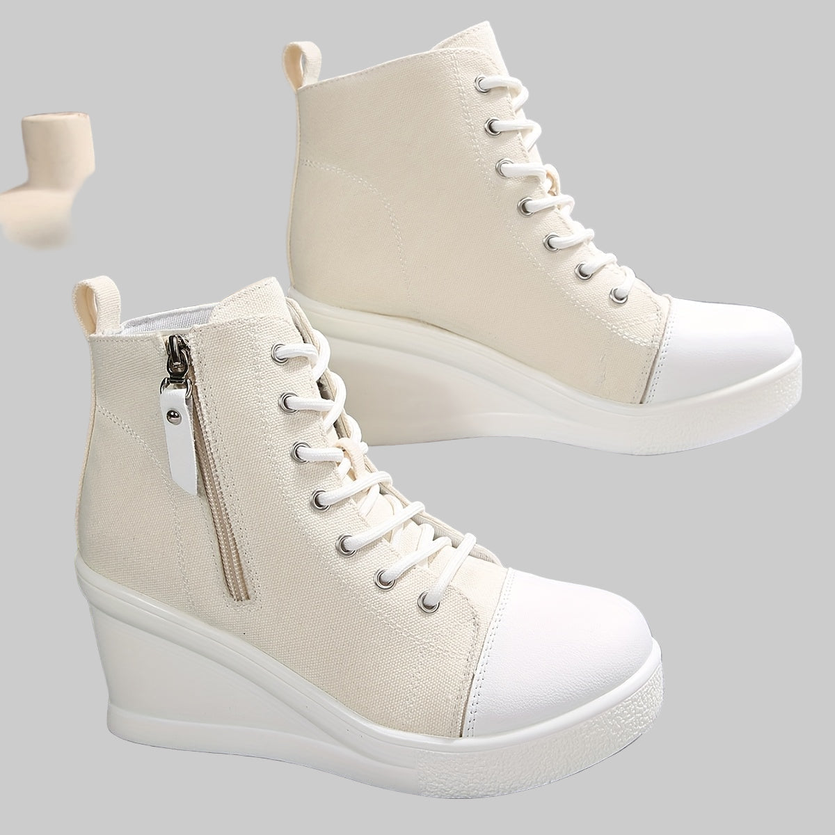 Mideia | Uptown Canvas Wedge Sneakers