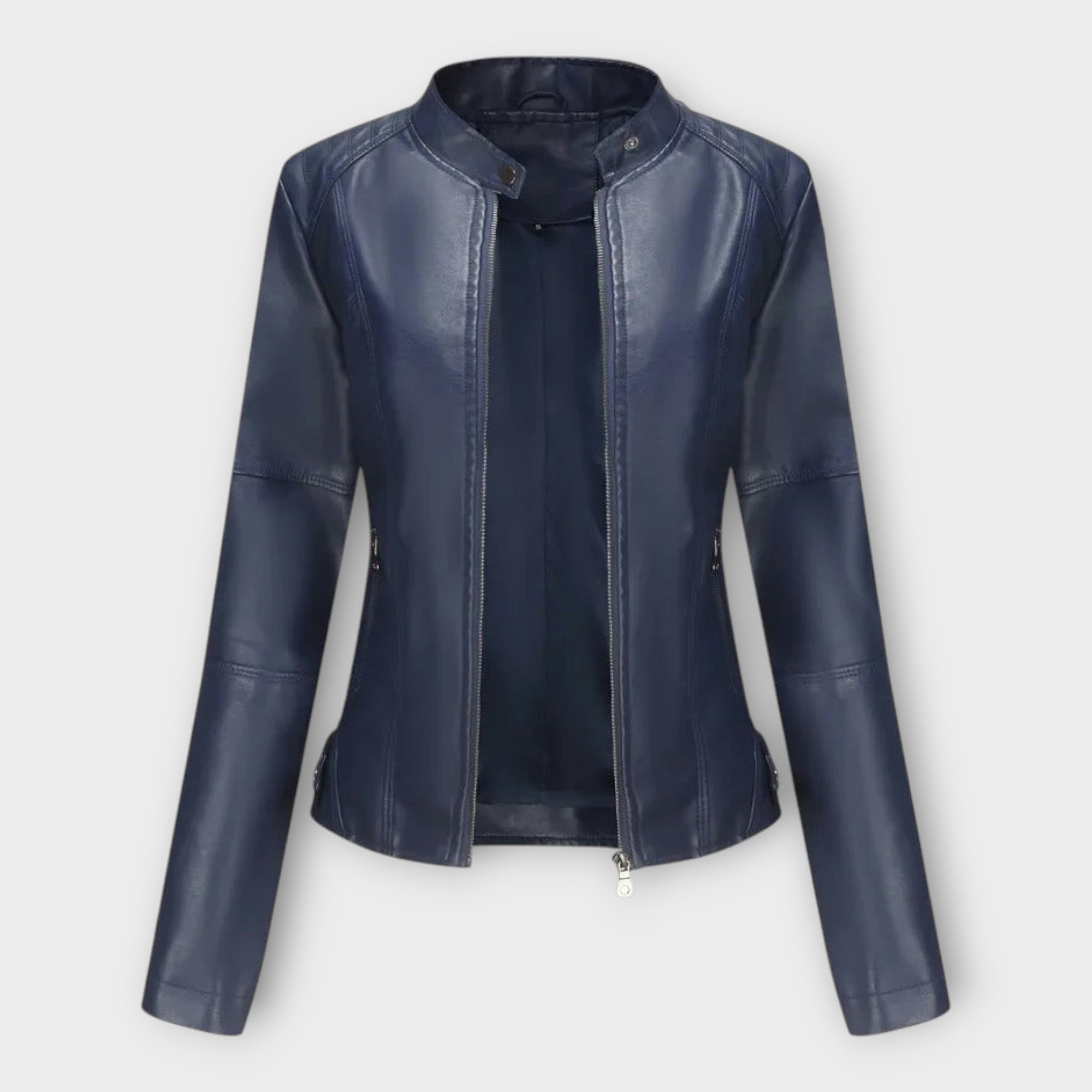 Elegant Leather Jacket with Modern Line and Timeless Style